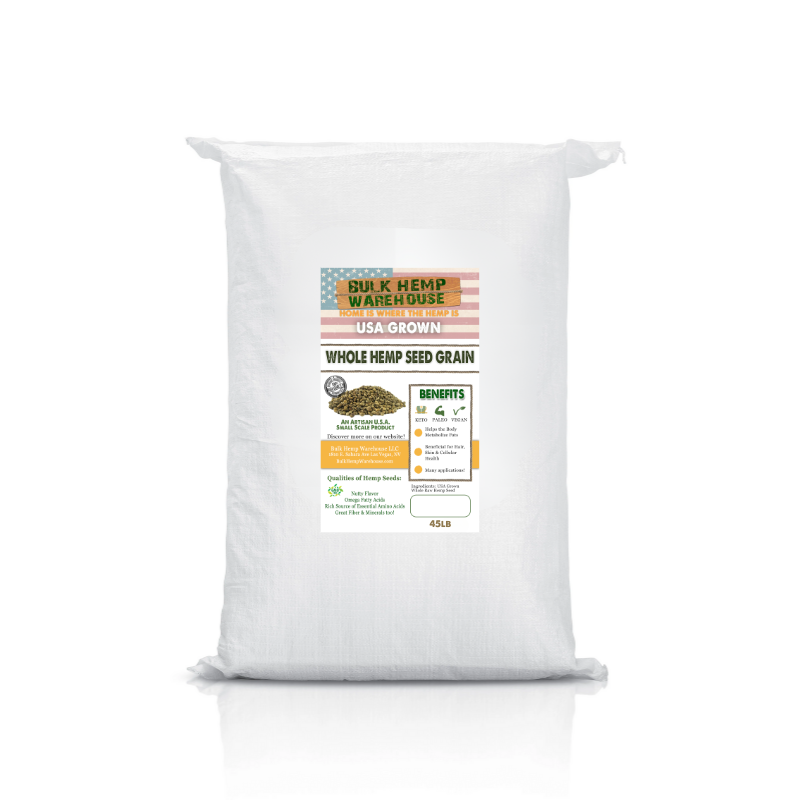 Whole Hemp Seed Grain - 45lb Bag Bulk Wholesale