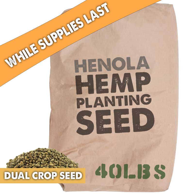 Henola Hemp Certified Planting Seeds – Grain & Fiber Variety | 40lb Bag