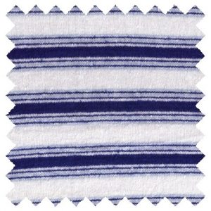 Hemp Jersey Knit Fabric with Blue Stripes