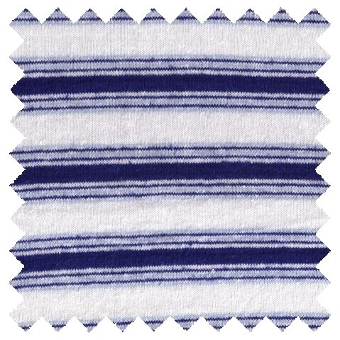 55% Hemp 45% OG Cotton Jersey Knit Stripe Fabric Blue – 6.5oz | Per Yard 72 in Width