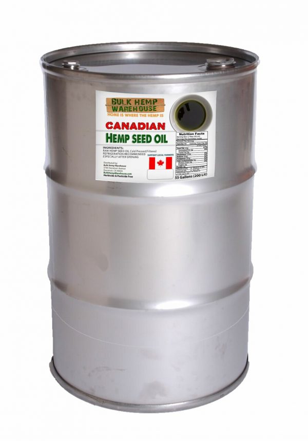 Canadian Hemp Seed Oil Drum 55 Gal For Sale
