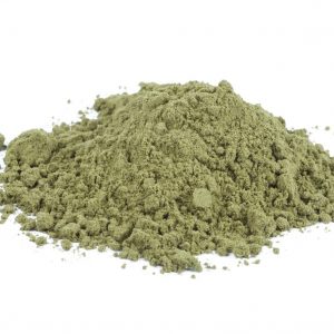 Pile of Green Fluffy Organic Hemp Protein Powder 40%