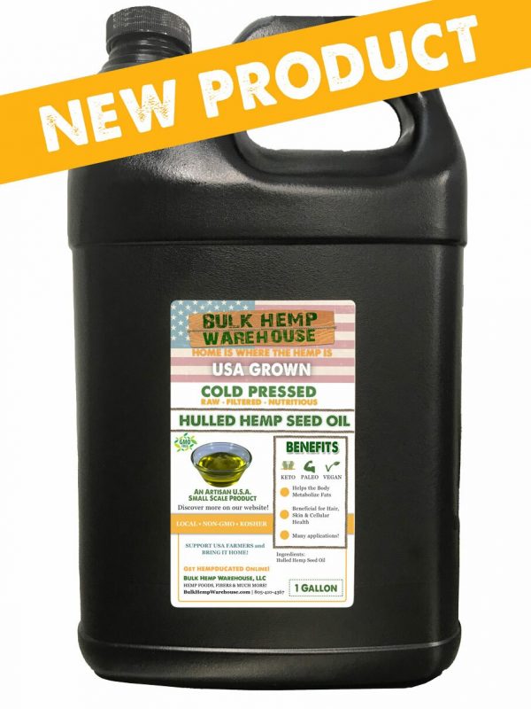 USA Hulled Hemp Seed Oil 1 gal