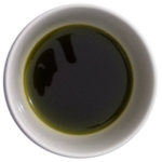 Green Hemp Seed OIl in White Bowl