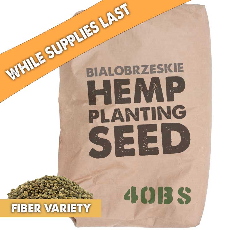 Bialobrzeskie Hemp Seeds – 40 lb bag Certified Planting Seed