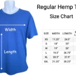 Cobalt Blue TSHRT-F Size Chart