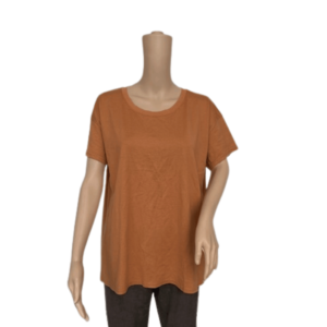 Women's Light Brown Chestnut Organic Cotton Hemp T-shirt