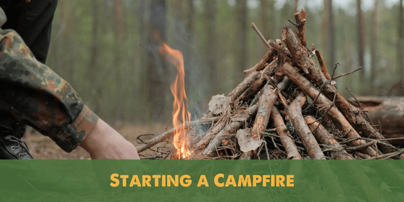 Hemp Wick for Starting a Campfire